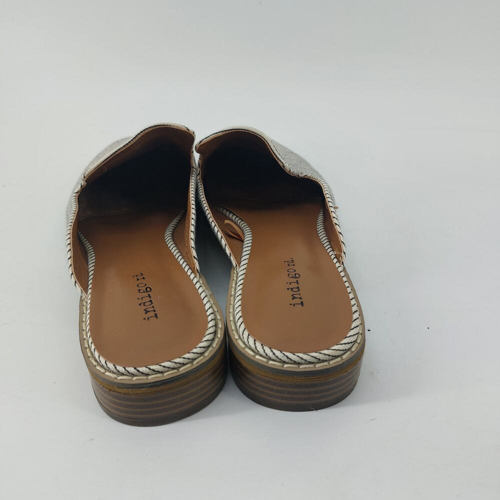 Indigo Rd. Womens Size 7.5 Hayze Mules Striped Textile Casual - Picture 5 of 10